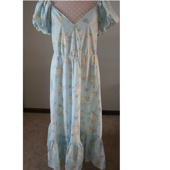 Beautiful LoveShackFancy  Estelle Blue Floral Dress - Picture 3 of 6